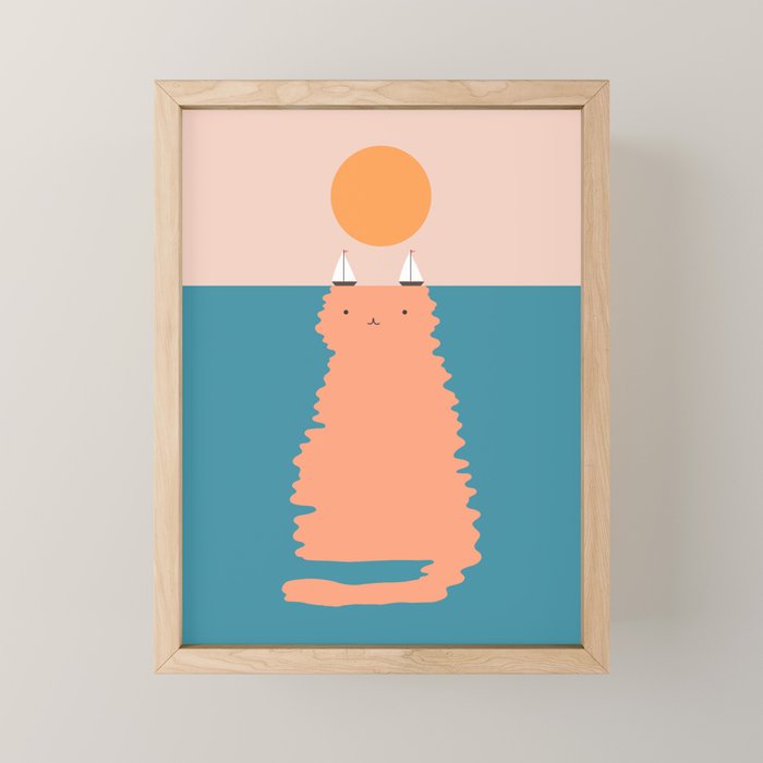 Cat Landscape 170 Mini Art Print Gallery Image 1