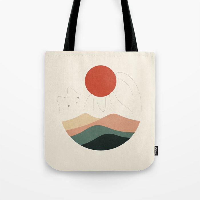 Cat Landscape 137: Holding up the Sun for you Tote Bag Gallery Image 1