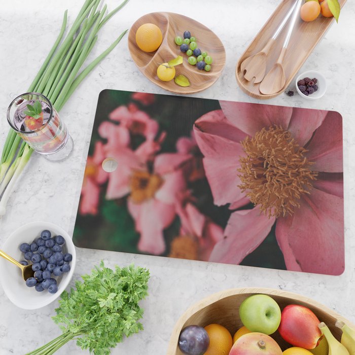Pink Peony Flower Photographic Study 2 Cutting Board Gallery Image 2