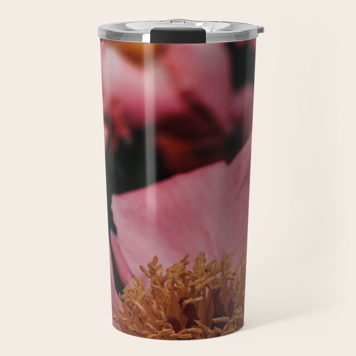 Pink Peony Flower Photographic Study 2 Travel Mug Gallery Image 1