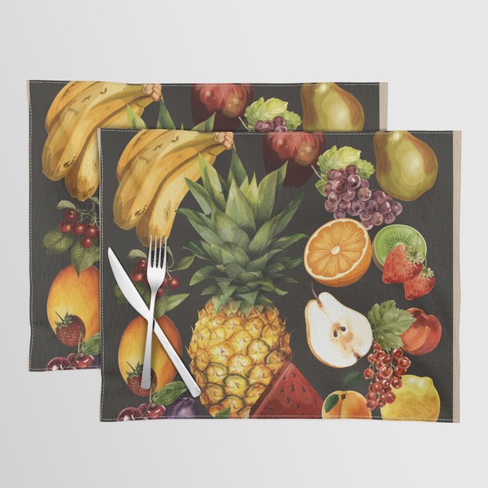 Fruits Botanical Art 1 Placemat Gallery Image 1