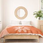 Yin Yang Flower in Orange & Peach Duvet Cover Gallery Image 3