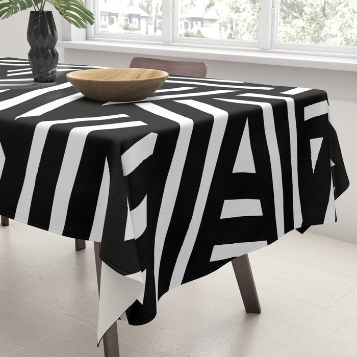 Monochrome 01 Tablecloth Gallery Image 3