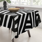 Monochrome 01 Tablecloth Gallery Image 3