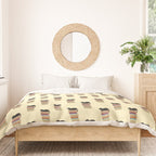 Hidden cat 31 reading books  Duvet Cover Gallery Image 3