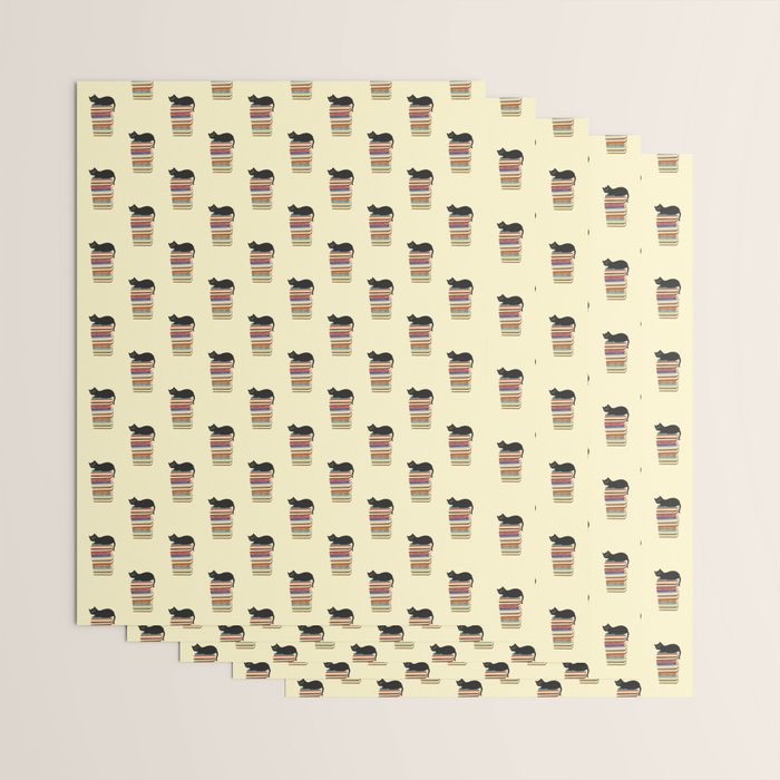 Hidden cat 31 reading books  Wrapping Paper Gallery Image 3