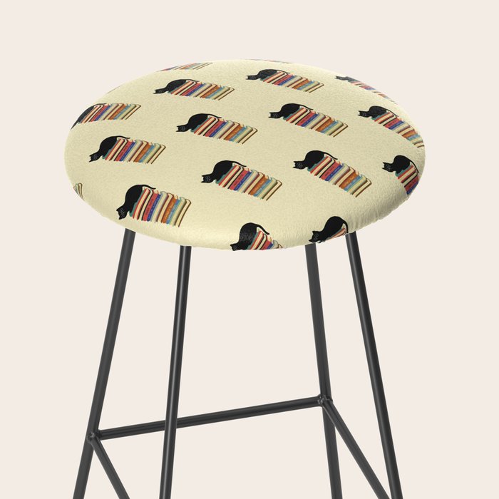Hidden cat 31 reading books  Stool Gallery Image 2