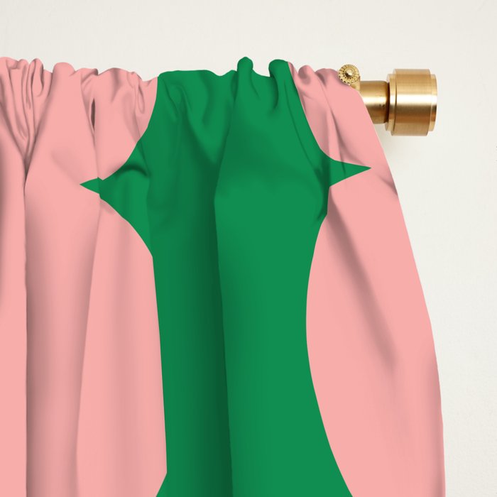 Tivoli Flowers Retro Floral Pattern Green Pink Cream Window Curtain Gallery Image 2