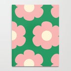 Tivoli Flowers Retro Floral Pattern Green Pink Cream Notebook Gallery Image 4