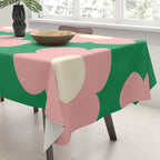 Tivoli Flowers Retro Floral Pattern Green Pink Cream Tablecloth Gallery Image 3