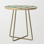 Tivoli Flowers Retro Floral Pattern Green Pink Cream Side Table Gallery Image 1