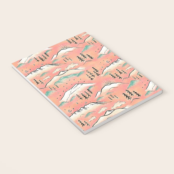 Monte Vista - pink peach and teal Notebook Gallery Image 3