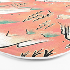 Monte Vista - pink peach and teal Bath Mat Gallery Image 3