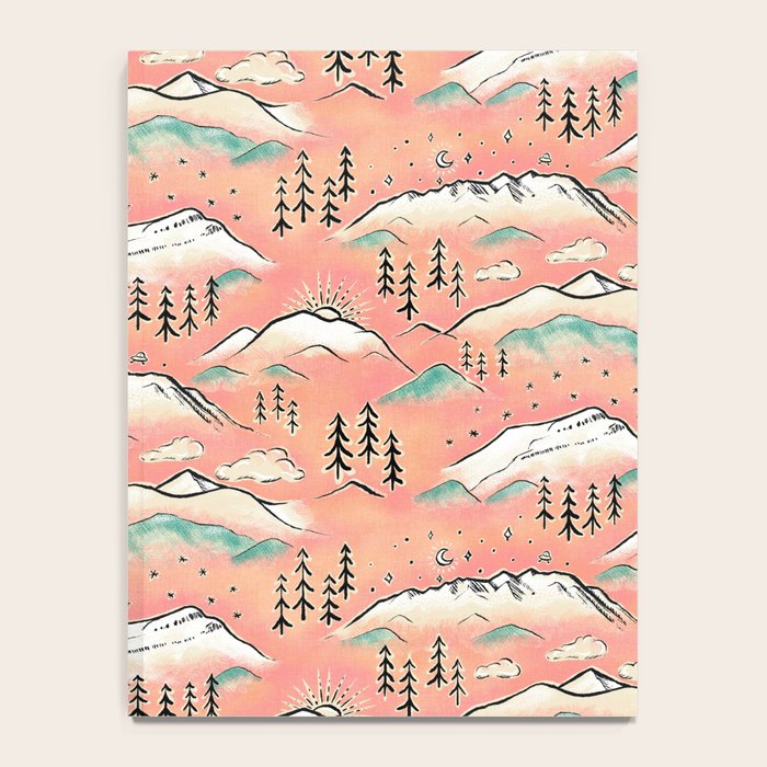 Monte Vista - pink peach and teal Notebook Gallery Image 4