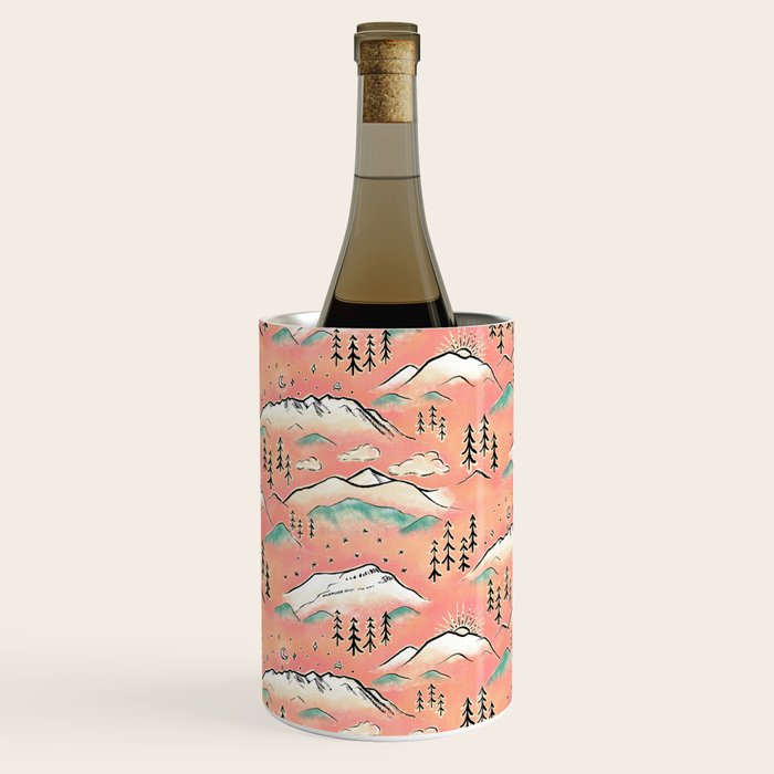 Monte Vista - pink peach and teal Wine Chiller Gallery Image 2