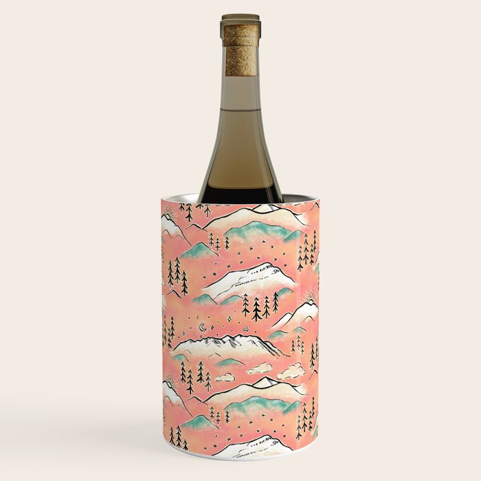 Monte Vista - pink peach and teal Wine Chiller Gallery Image 1