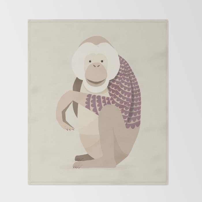 Whimsical Orangutan Throw Blanket Gallery Image 2