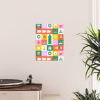Christmas geometric mosaic art pattern Poster Gallery Image 2