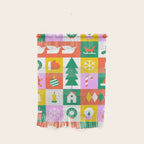 Christmas geometric mosaic art pattern Wall Hanging Gallery Image 1