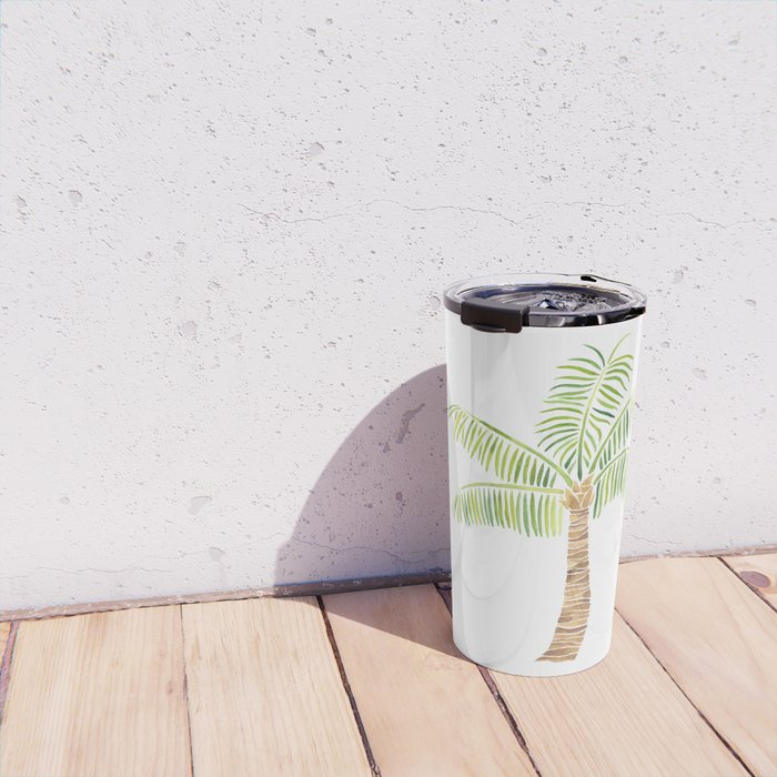 Palm Tree Watercolor Travel Mug Gallery Image 4
