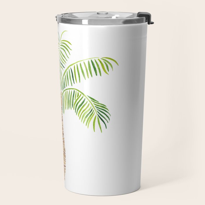 Palm Tree Watercolor Travel Mug Gallery Image 2