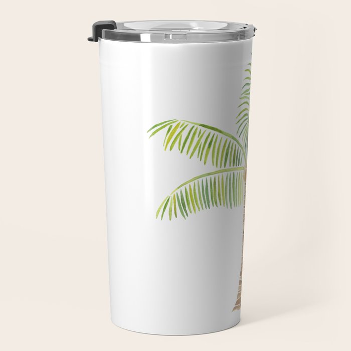 Palm Tree Watercolor Travel Mug Gallery Image 3