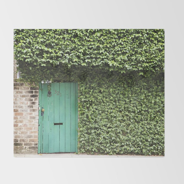 Savannah Georgia 321 Green Door Throw Blanket Gallery Image 2