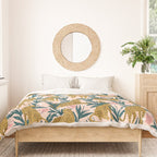 Cheetah jungle print on blush pink  Duvet Cover Gallery Image 3