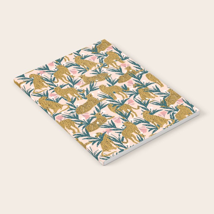 Cheetah jungle print on blush pink  Notebook Gallery Image 2
