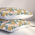 Cheetah jungle print on blush pink  Pillow Sham Gallery Image 3