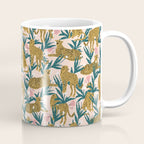 Cheetah jungle print on blush pink  Coffee Mug Gallery Image 1