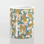 Cheetah jungle print on blush pink  Coffee Mug Gallery Image 4