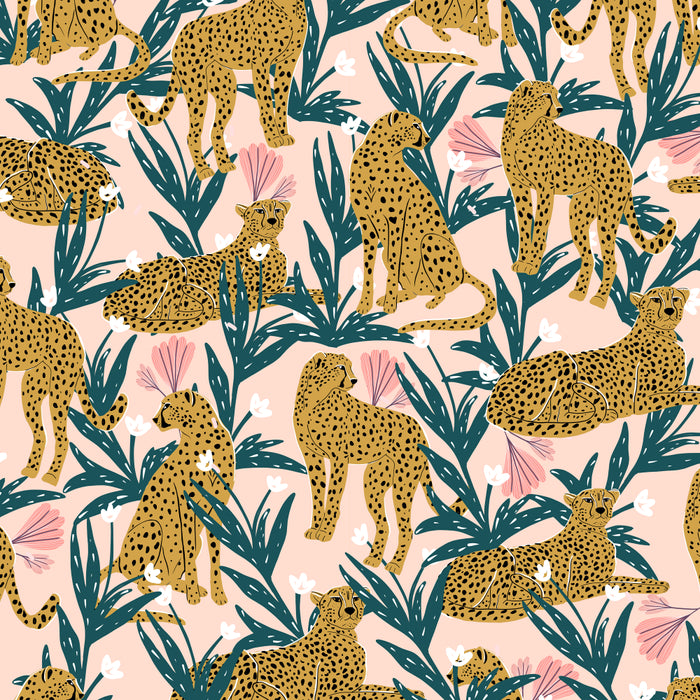 Cheetah jungle print on blush pink  Coffee Mug Gallery Image 2