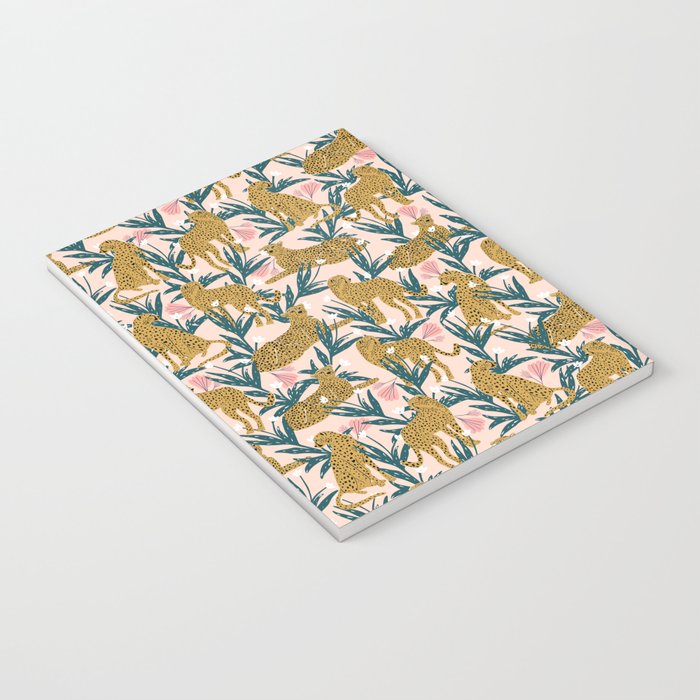 Cheetah jungle print on blush pink  Notebook Gallery Image 3