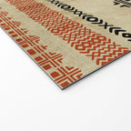 Orange Linen Mud Cloth Welcome Mat Gallery Image 2