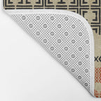 Orange Linen Mud Cloth Bath Mat Gallery Image 2