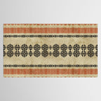 Orange Linen Mud Cloth Tablecloth Gallery Image 2