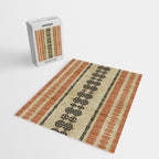 Orange Linen Mud Cloth Jigsaw Puzzle Gallery Image 2