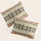 Orange Linen Mud Cloth Pillow Sham Gallery Image 3