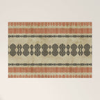 Orange Linen Mud Cloth Welcome Mat Gallery Image 1