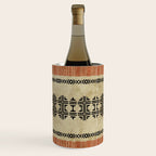 Orange Linen Mud Cloth Wine Chiller Gallery Image 3