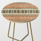 Orange Linen Mud Cloth Side Table Gallery Image 2