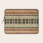 Orange Linen Mud Cloth Laptop Sleeve Gallery Image 1