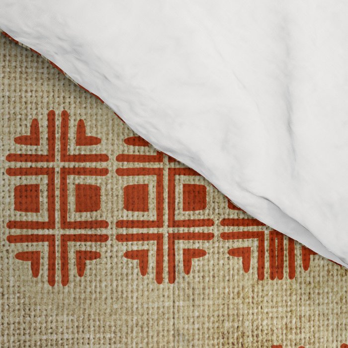 Orange Linen Mud Cloth Comforter Gallery Image 4