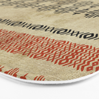 Orange Linen Mud Cloth Bath Mat Gallery Image 3