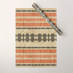 Orange Linen Mud Cloth Wrapping Paper Gallery Image 1