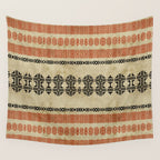Orange Linen Mud Cloth Wall Tapestry Gallery Image 4