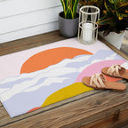 above the clouds Outdoor Rug Gallery Image 2