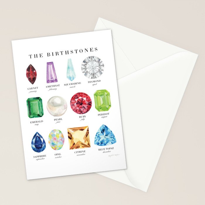 The Birthstones Stationery Card Gallery Image 2
