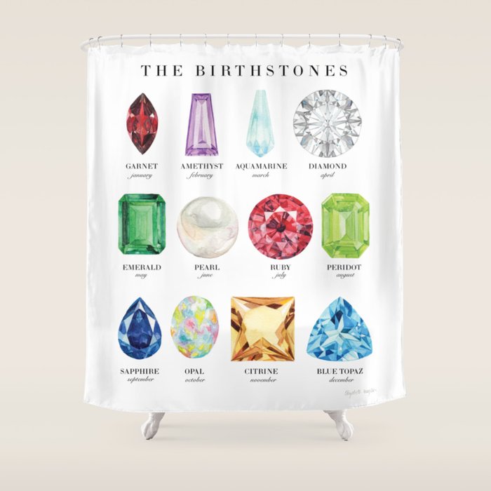 The Birthstones Shower Curtain Gallery Image 1